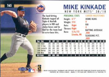 1999 Fleer Tradition #165 Mike Kinkade Back