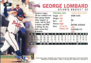 1999 Fleer Tradition #181 George Lombard Back