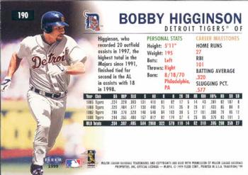 1999 Fleer Tradition #190 Bobby Higginson Back