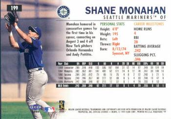 1999 Fleer Tradition #199 Shane Monahan Back