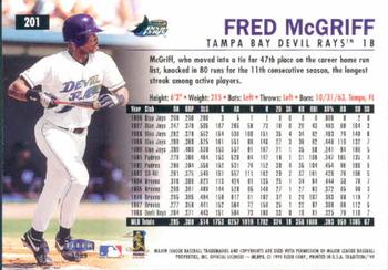 1999 Fleer Tradition #201 Fred McGriff Back