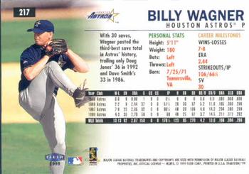 1999 Fleer Tradition #217 Billy Wagner Back
