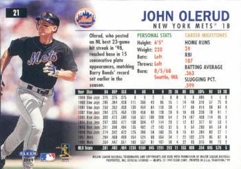 1999 Fleer Tradition #21 John Olerud Back