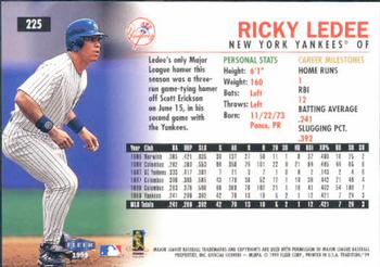 1999 Fleer Tradition #225 Ricky Ledee Back