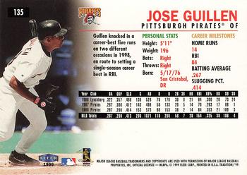 1999 Fleer Tradition #135 Jose Guillen Back