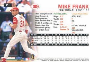 1999 Fleer Tradition #151 Mike Frank Back