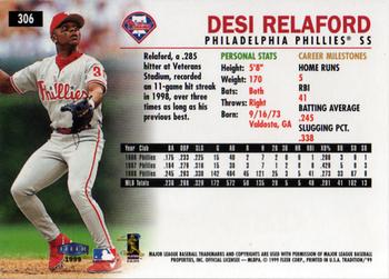 1999 Fleer Tradition #306 Desi Relaford Back