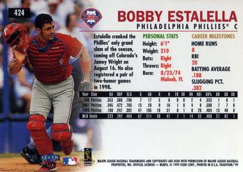 1999 Fleer Tradition #424 Bobby Estalella Back