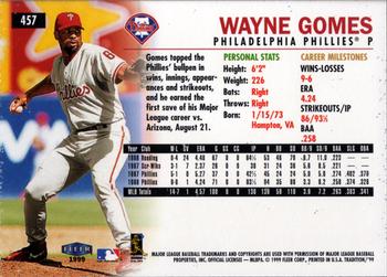 1999 Fleer Tradition #457 Wayne Gomes Back