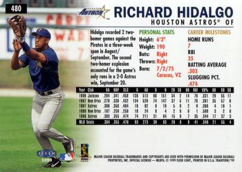1999 Fleer Tradition #480 Richard Hidalgo Back