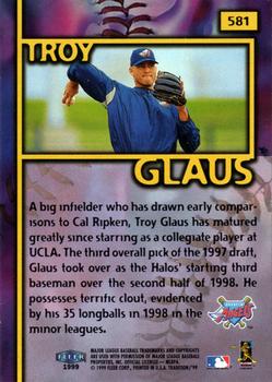 1999 Fleer Tradition #581 Troy Glaus Back
