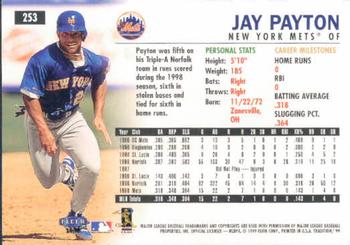 1999 Fleer Tradition #253 Jay Payton Back