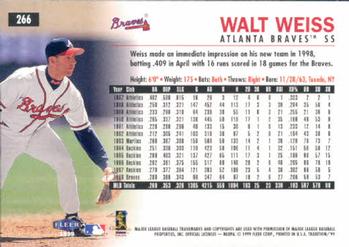 1999 Fleer Tradition #266 Walt Weiss Back