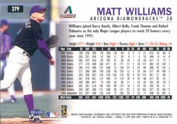 1999 Fleer Tradition #279 Matt Williams Back