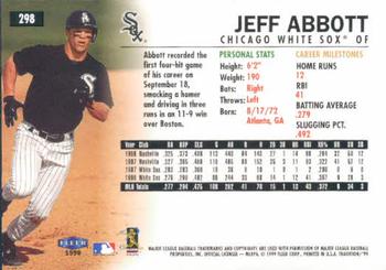 1999 Fleer Tradition #298 Jeff Abbott Back