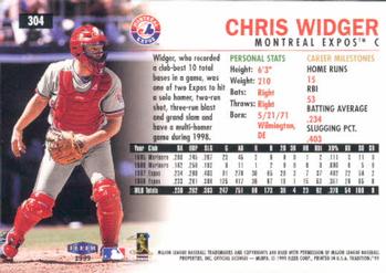 1999 Fleer Tradition #304 Chris Widger Back