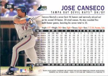 1999 Fleer Tradition #338 Jose Canseco Back
