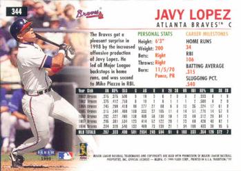 1999 Fleer Tradition #344 Javy Lopez Back