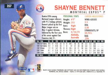 1999 Fleer Tradition #357 Shayne Bennett Back
