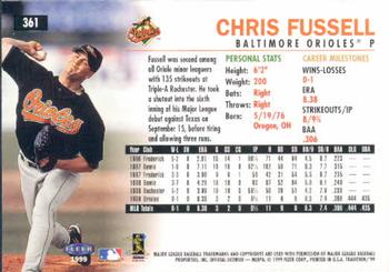 1999 Fleer Tradition #361 Chris Fussell Back