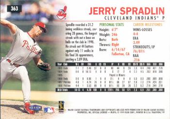 1999 Fleer Tradition #363 Jerry Spradlin Back