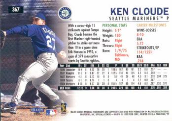 1999 Fleer Tradition #367 Ken Cloude Back