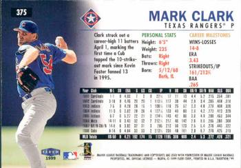 1999 Fleer Tradition #375 Mark Clark Back