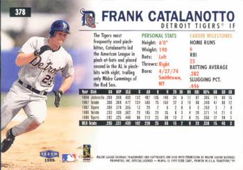 1999 Fleer Tradition #378 Frank Catalanotto Back