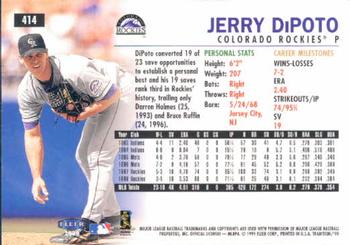 1999 Fleer Tradition #414 Jerry DiPoto Back