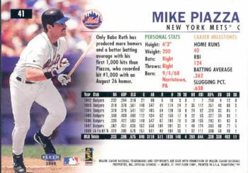 1999 Fleer Tradition #41 Mike Piazza Back