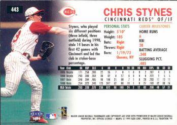 1999 Fleer Tradition #443 Chris Stynes Back
