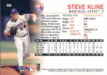 1999 Fleer Tradition #454 Steve Kline Back
