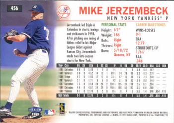 1999 Fleer Tradition #456 Mike Jerzembeck Back