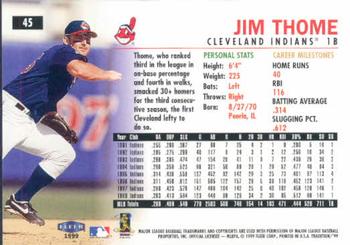 1999 Fleer Tradition #45 Jim Thome Back