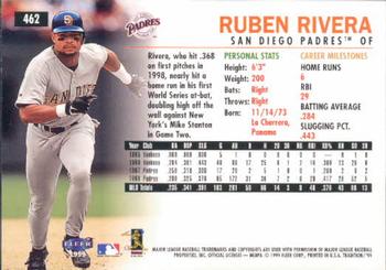 1999 Fleer Tradition #462 Ruben Rivera Back