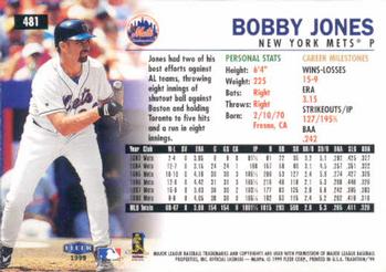 1999 Fleer Tradition #481 Bobby Jones Back
