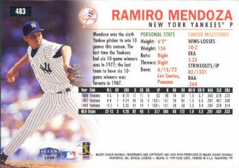 1999 Fleer Tradition #483 Ramiro Mendoza Back