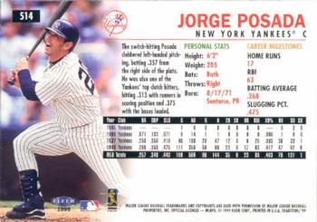 1999 Fleer Tradition #514 Jorge Posada Back