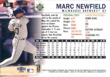 1999 Fleer Tradition #531 Marc Newfield Back