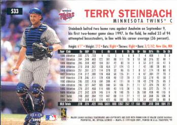 1999 Fleer Tradition #533 Terry Steinbach Back
