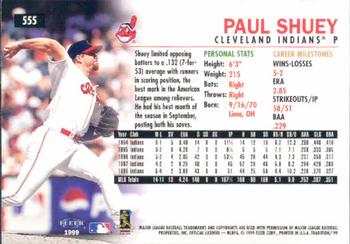 1999 Fleer Tradition #555 Paul Shuey Back