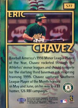 1999 Fleer Tradition #577 Eric Chavez Back