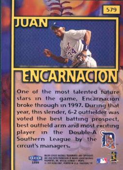 1999 Fleer Tradition #579 Juan Encarnacion Back