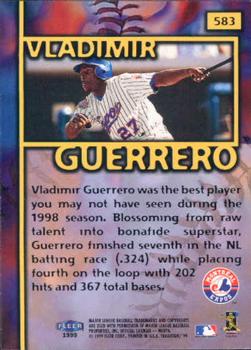 1999 Fleer Tradition #583 Vladimir Guerrero Back