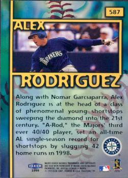 1999 Fleer Tradition #587 Alex Rodriguez Back