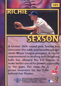 1999 Fleer Tradition #589 Richie Sexson Back