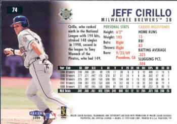 1999 Fleer Tradition #74 Jeff Cirillo Back