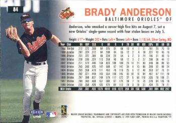 1999 Fleer Tradition #84 Brady Anderson Back
