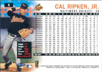 1999 Fleer Tradition #8 Cal Ripken, Jr. Back