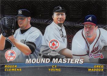 2001 Topps Chrome - Combos #TC14 Mound Masters (Roger Clemens / Cy Young / Greg Maddux)  Front